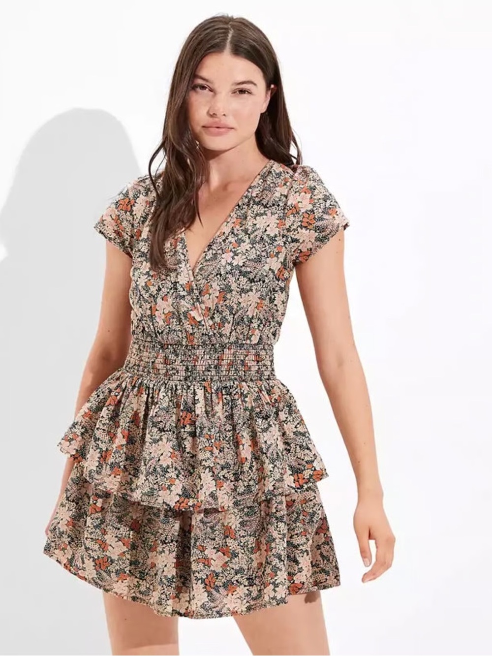 American Eagle Garden Party Tiered Ruffle Dress Size XL